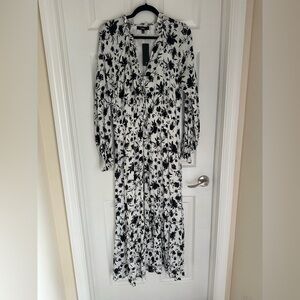 Black and White Floral Maxi Dress